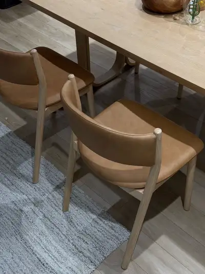 Set of 4 West elm - Marcus Samuelsson Leather Dining Chair, View more