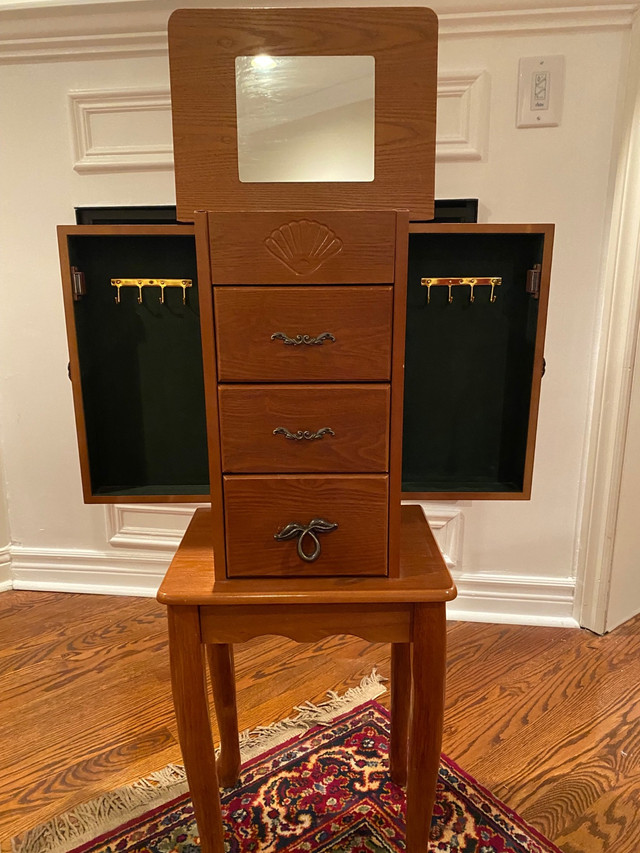 Antique Jewelry Armoire Stand with Mirror Excellent condition | Jewellery &  Watches | City of Toronto | Kijiji