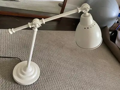Discontinued white task lamp (2 available) - $20 each or 2 for $35 Pick up near Mt. Pleasant & Davis...