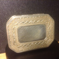 Antique Lovely Birmingham Sterling Silver Snuff Box