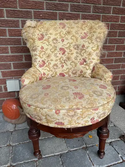 Free chair for re-upholstering , View more