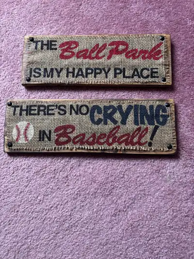 wooden baseball signs, View more