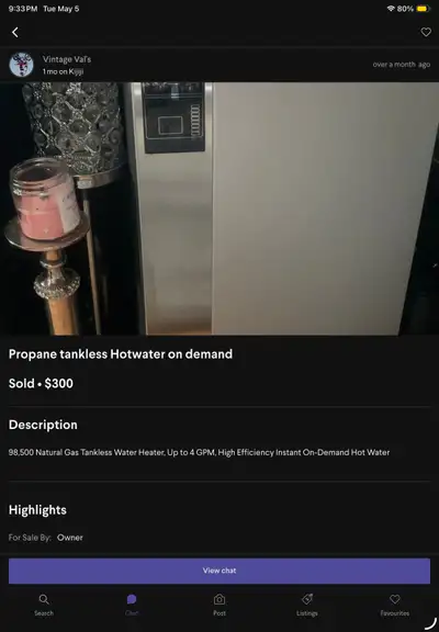 Stolen propane water heater, View more