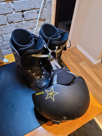 Snowboard Boots US9 and Helmet