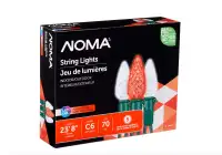 NOMA Indoor/Outdoor C6 LED 70 Red/White Christmas String Lights