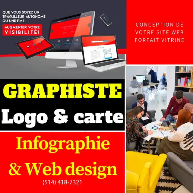 Graphiste – Logo, Cartes d’affaires, Site web, Imprimerie in Other Parts & Accessories in City of Montréal - Image 2