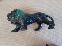 BLUE MOUNTAIN POTTERY - LARGE GREEN LION