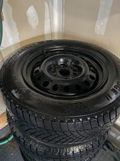 225/65/R17 winter tires and steel rims, used for two winter seasons on a 2019 Honda Odyssey van. The...