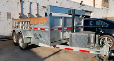 Tandem Galvanized 6x12 Dump Trailer - ramps included - d-rings installed - full all around locking s...