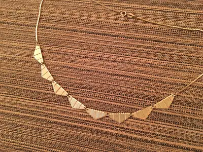 Yellow gold necklace 10K . 16.5 inches . Total weight 5.8 grams., View more