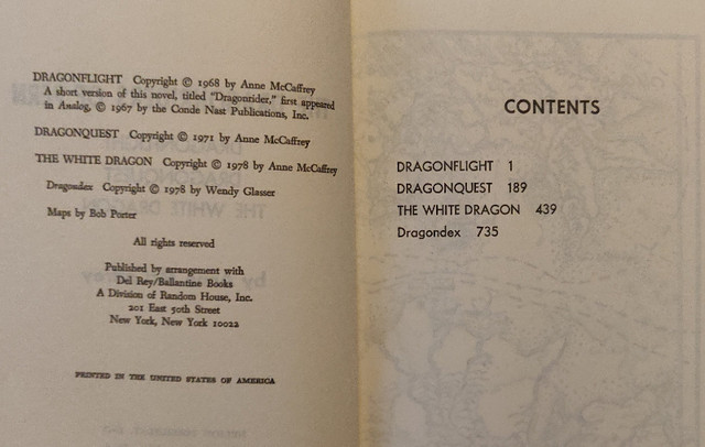 The Dragonriders of Pern by Anne McCaffrey (hardcover, trilogy) in Fiction in Oakville / Halton Region - Image 3