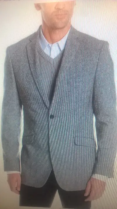 Goes for $150.00, $75. takes it, new w/tags, 55% Wool/45% Polyester Dry Clean Only Wool-blend Donega...