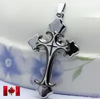 Stainless Steel Cross Pendant + Box Chain