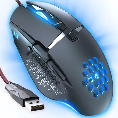 C303 Gaming Mouse Wired, LED Light Computer Ergonomic Mice, View more