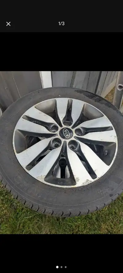 I have 4 used Kia rims, bolt pattern also fits Hyundai and Mitsubishi and others, size 205/55R16, re...