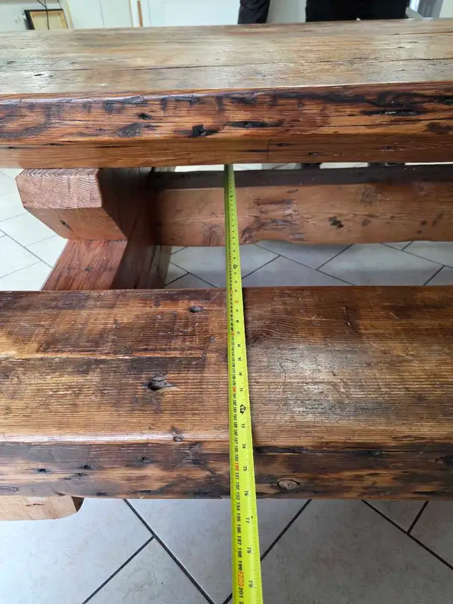  Solid Antique Farmhouse Dining Table – Statement Piece  in Dining Tables & Sets in Cornwall - Image 6