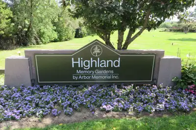 2 side-by-side burial plots at Highland Memory Garden in the Good Shepherd. Highland Memory Garden,...