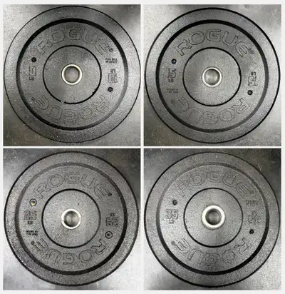 Rogue Hi-Temp Bumper Plates Singles We're downsizing our home gym and parting ways with some of our...