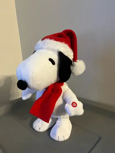 “NEW”Christmas Animated Plush Dancing SNOOPY (Push Button Activa, View more