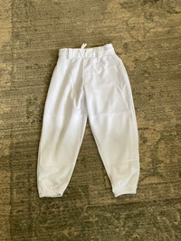 Youth small white baseball pants