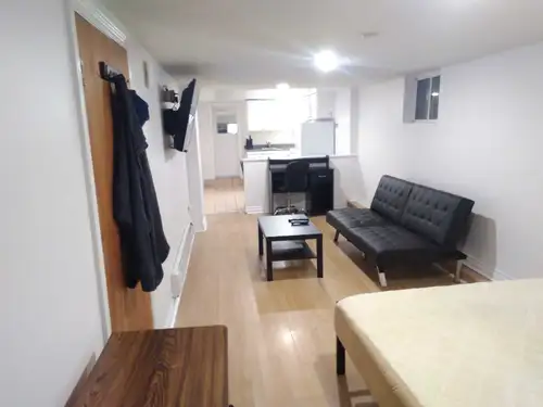 Clean furnished basement bachelor apartment available on Eaton Avenue in East York near Danforth and...