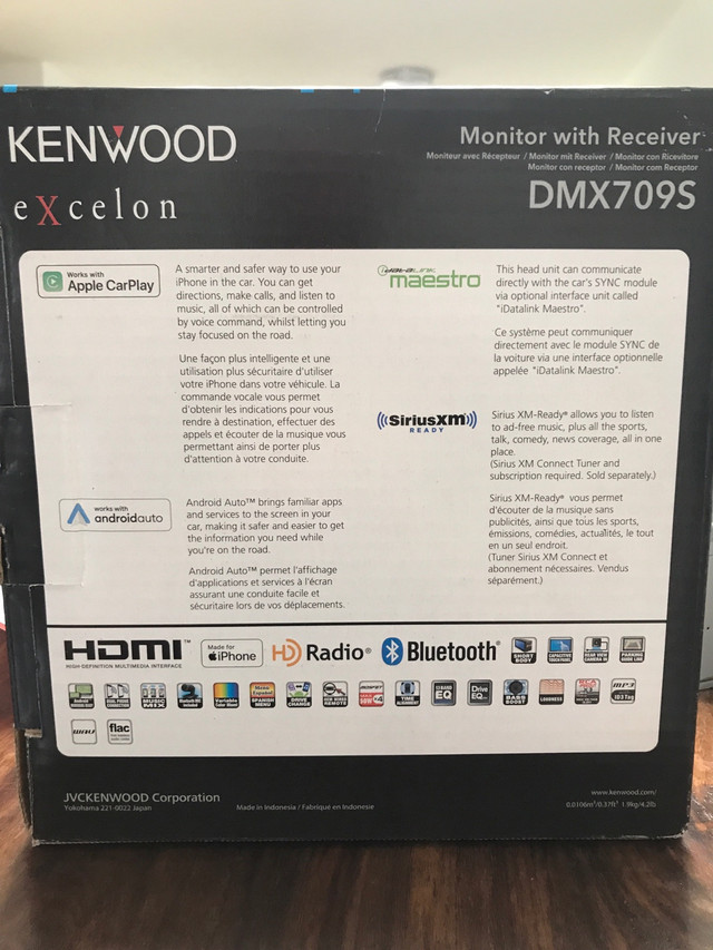 Kenwood Exceleon DMX709S Monitor with Receiver  in Stereo Systems & Home Theatre in Edmonton - Image 2