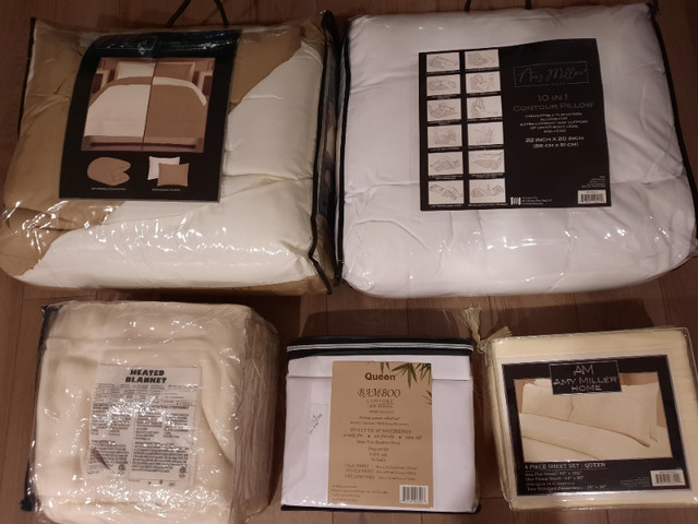 NEW HEATED BKET/BAMBOO Q-SHEET, AMY 4PC SHEET,  3PC  SET/10 IN 1 in Bedding in St. Catharines - Image 2
