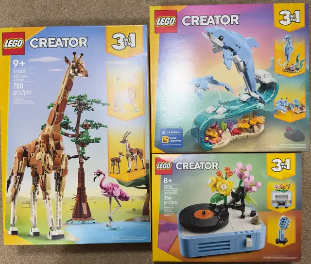New 3pk Lego Creator sets
