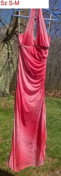 Salmon Coloured Formal Gown. Size S - M.