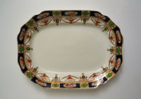 Antique Imperial Derby Oval Platter - T Hughes & Sons England