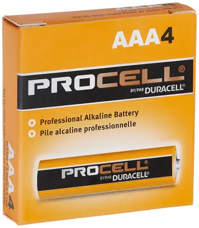 DRCPC2400BKD Procell Alkaline Battery, AAA, View more