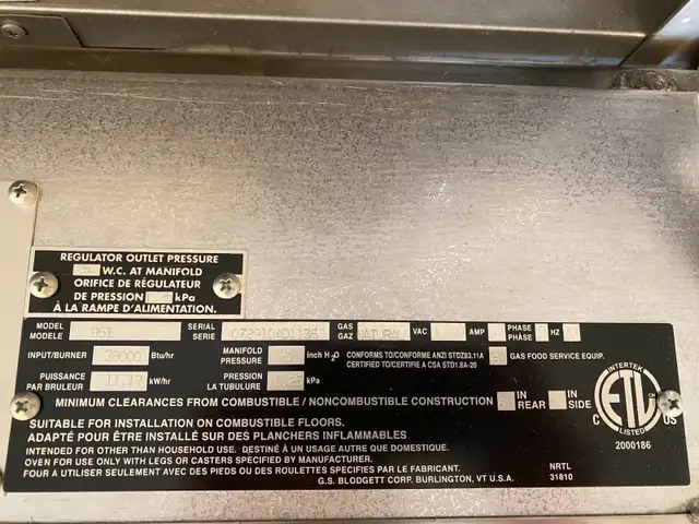 Blodgett Gas Pizza Oven in Other in London - Image 3