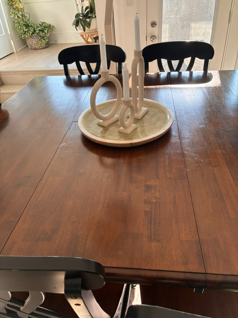 Liked-New Solid Wood Dining Set – Table + 6 Chairs in Dining Tables & Sets in Markham / York Region - Image 5