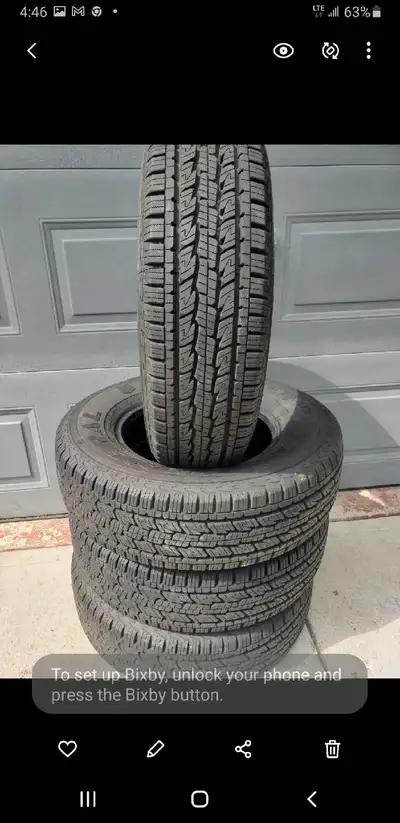 225 75 16 LT NEW TAKE OFF TIRES 10 ply Load E Cash General Grabber HTS all season all weather m+s Pi...