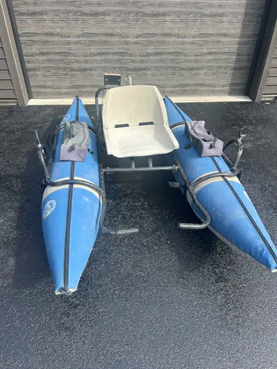 Inflatable water Skeeter fly fishing boat. Great for lakes, but ideal for river fishing. Able to acc...