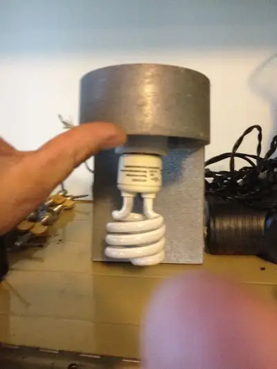 Outside galvanized light fixture. Very simple, won't rust.