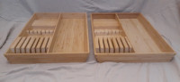 IKEA VARIERA Bamboo Utensil Knife Tray Kitchen Drawer Organizer