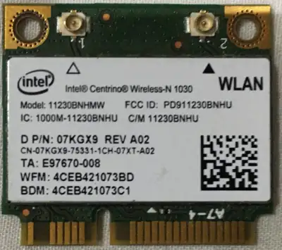 Intel® Centrino Wireless-N 1030 Half MINI PCI-E Card, View more