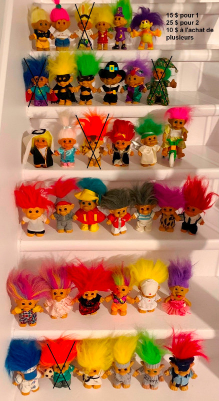 Collection de Trolls Vintage dans Art et objets de collection  à Sherbrooke