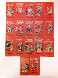 Vintage 1959 TCG Topps Funny Valentine Trading Cards 17 Cards