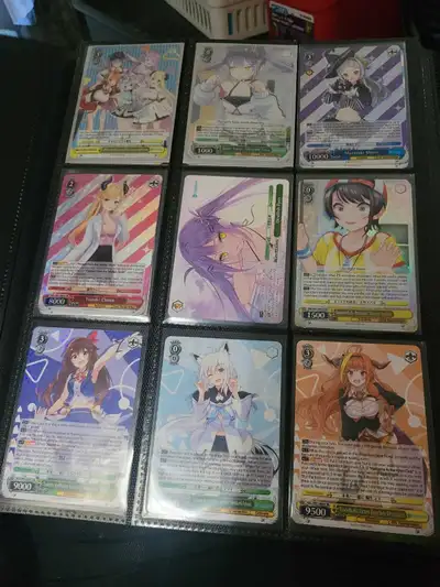 hololive weiss schwarz cards in binder, View more
