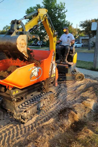 Mini Excavator / Skidsteer Rental with Operator 