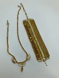 Ensemble SHERMAN collier bracelet topaze et jaune