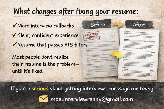 Fix Your Resume & Start Getting Interviews417011159595765762