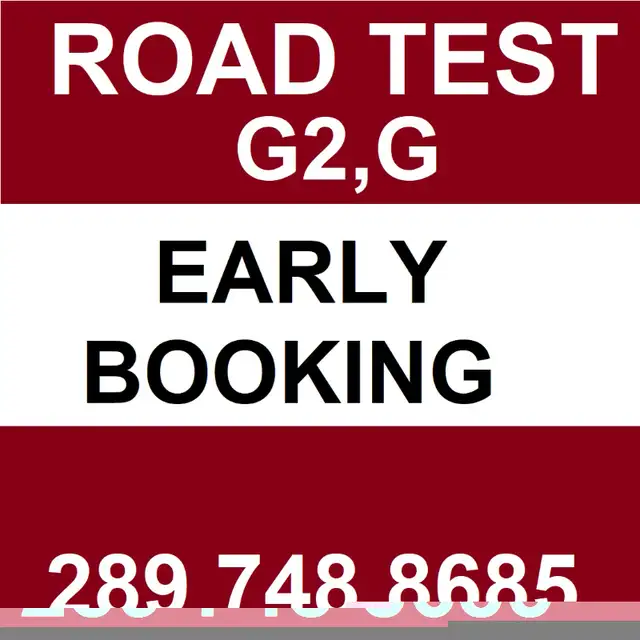 ASAP and IMMIDEATE ROAD TEST G-G2 BOOKING, DRIVE CLASSES63611966184323121