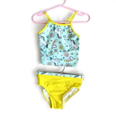 (3T) 2pc Swimsuit [george] ‘unicorn’ girls tankini Bathing Suit, View more