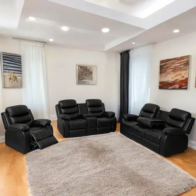 Sale In New Recliner Chair , Sofa In Premium Leather Upholstery in Chairs & Recliners in Kingston - Image 2