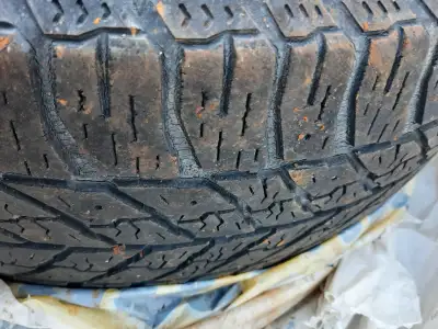 Selling 235/55 R17 Maybe 1 season left On steel rims (rusty) but no issues $50 for all 4 tires and r...