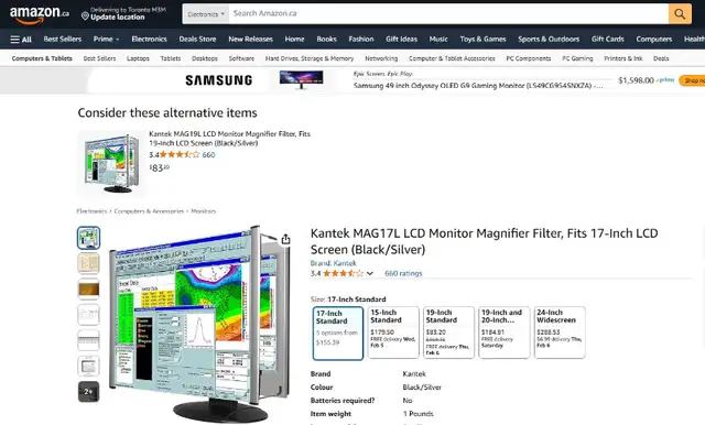 (NEW) Kantek MAG17L LCD Monitor Magnifier Filter Fits 17” Sceen in Monitors in City of Toronto - Image 11