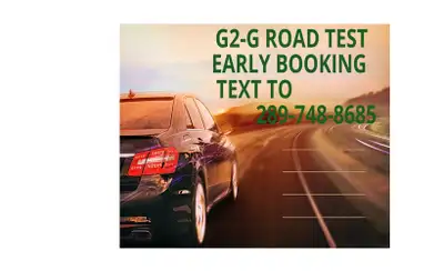 ROAD TEST BOOKING EARLY G2,G BOOKING, DRIVING CLASSES, View more